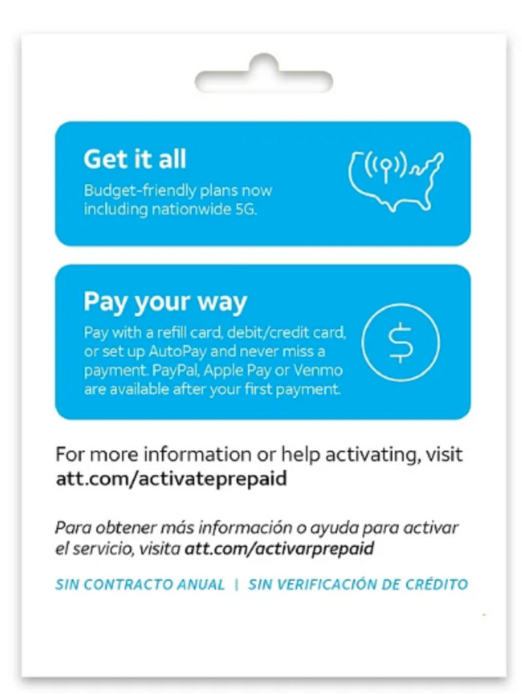 AT&T Prepaid® Combo Physical SIM & eSIM Kit