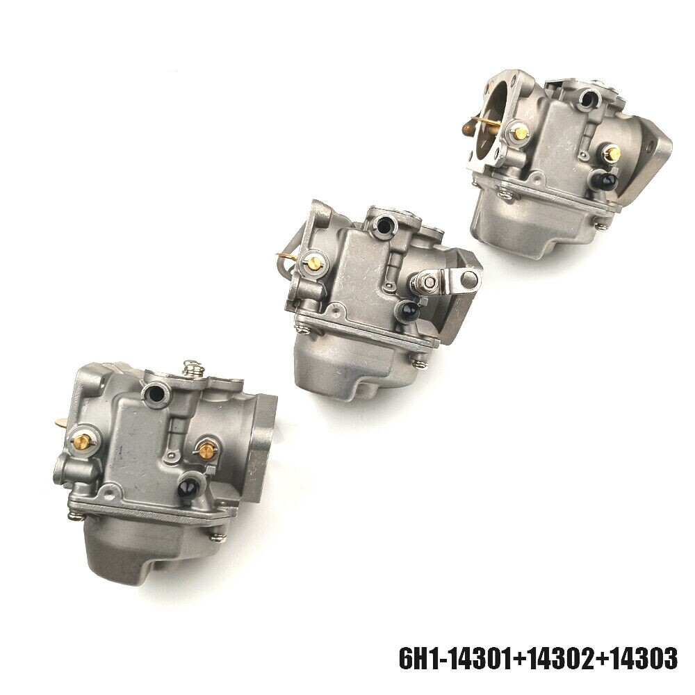 6H1-14301/14302/14303 Carburetor Assy Set For Yamaha 90HP Outboard 6H1-14302