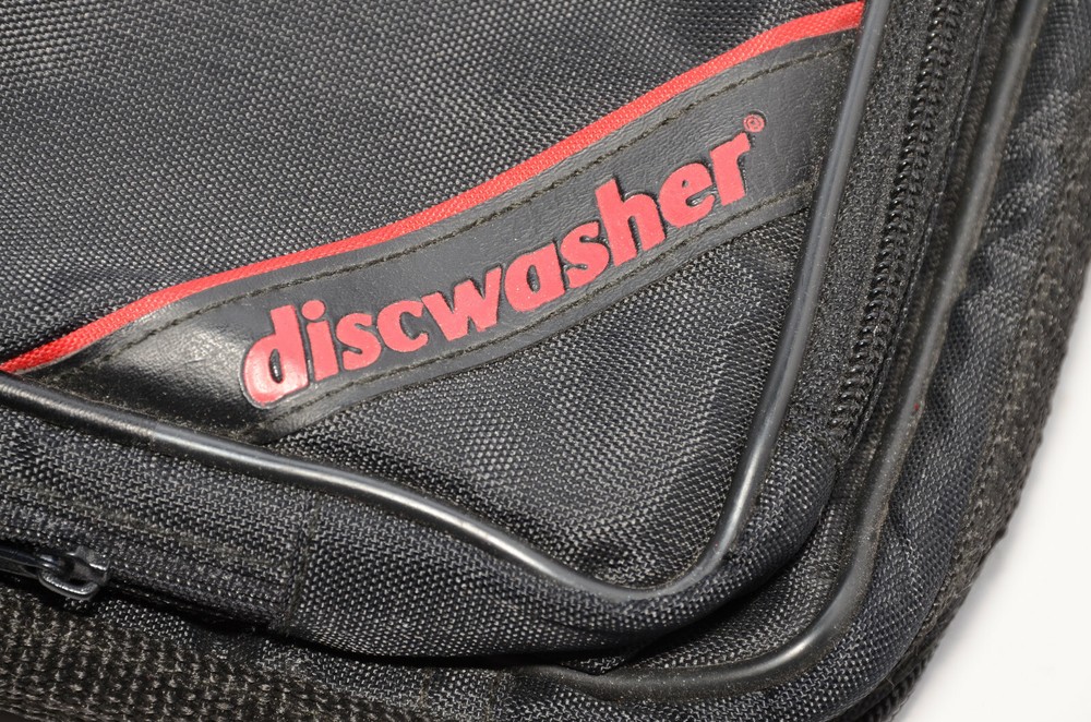 Discwasher CD Player Case Strapped Carrying Case - Black Nylon