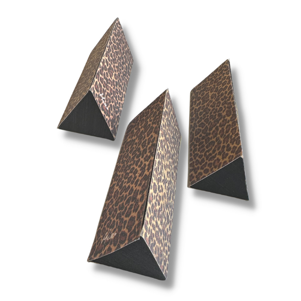 Mia® Delta™ Foam Equilateral Triangular Shaped Fingernail Files - Leopard 3PCS