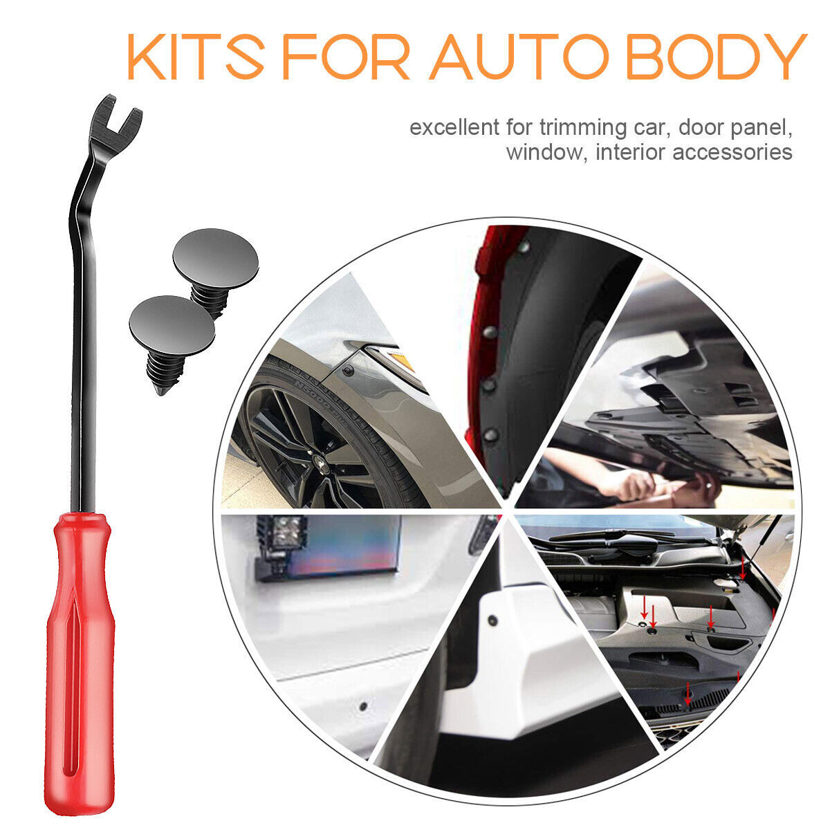 650PCS Car Body Retainer Clips Auto Fasteners Push Trim Pin Rivet Bumper Kit US