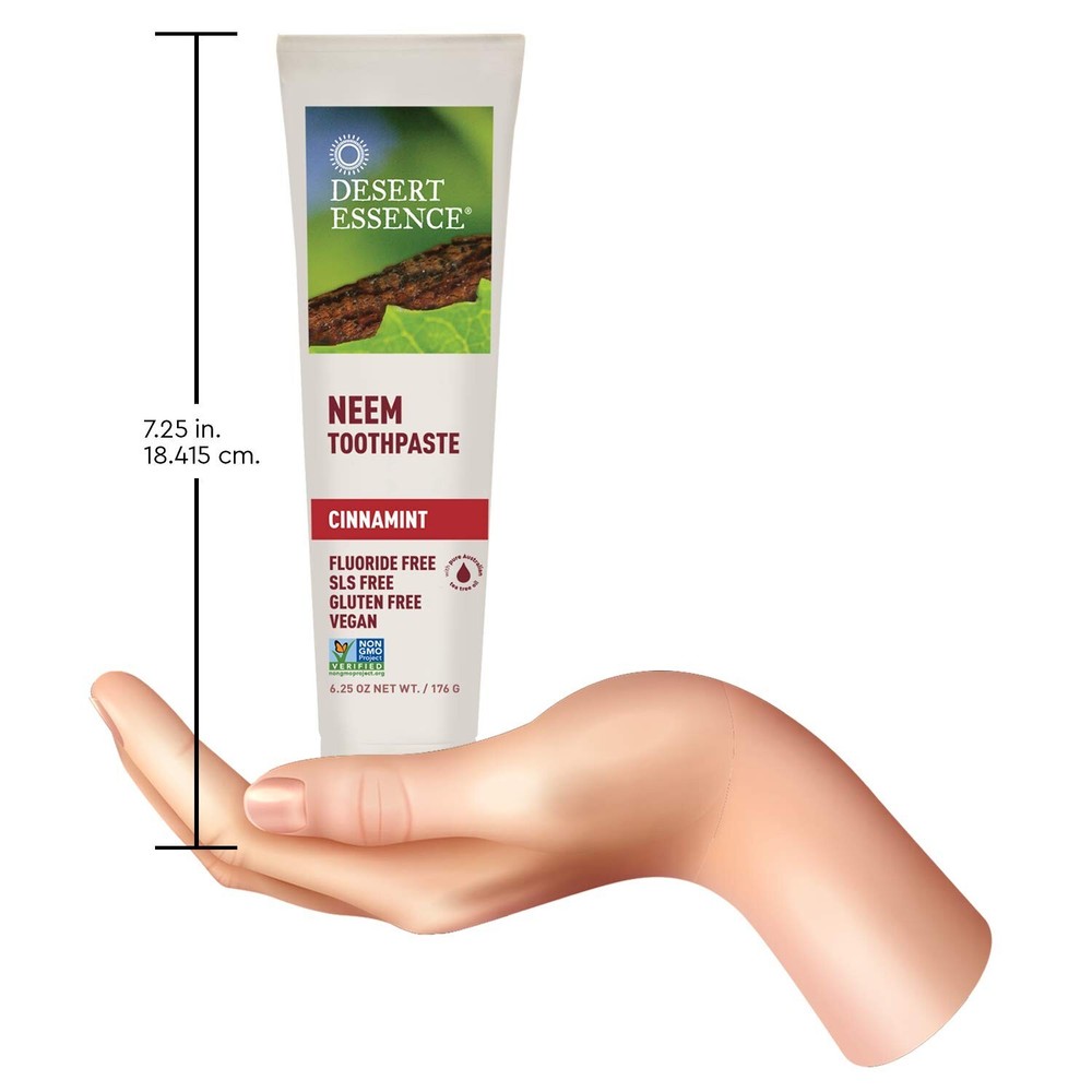 Desert Essence Natural Neem Toothpaste - Cinnamint 6.25 oz Paste