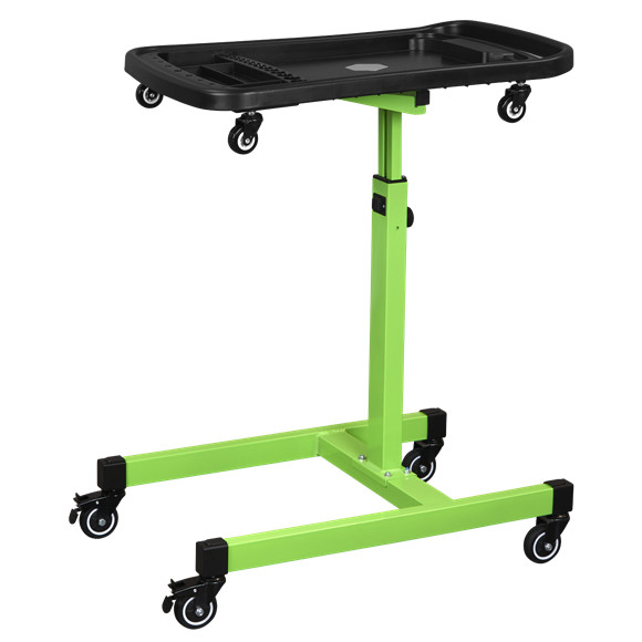 Adjustable Height Mobile Workstation Removeable Top Tray Dual Use Tool Creeper