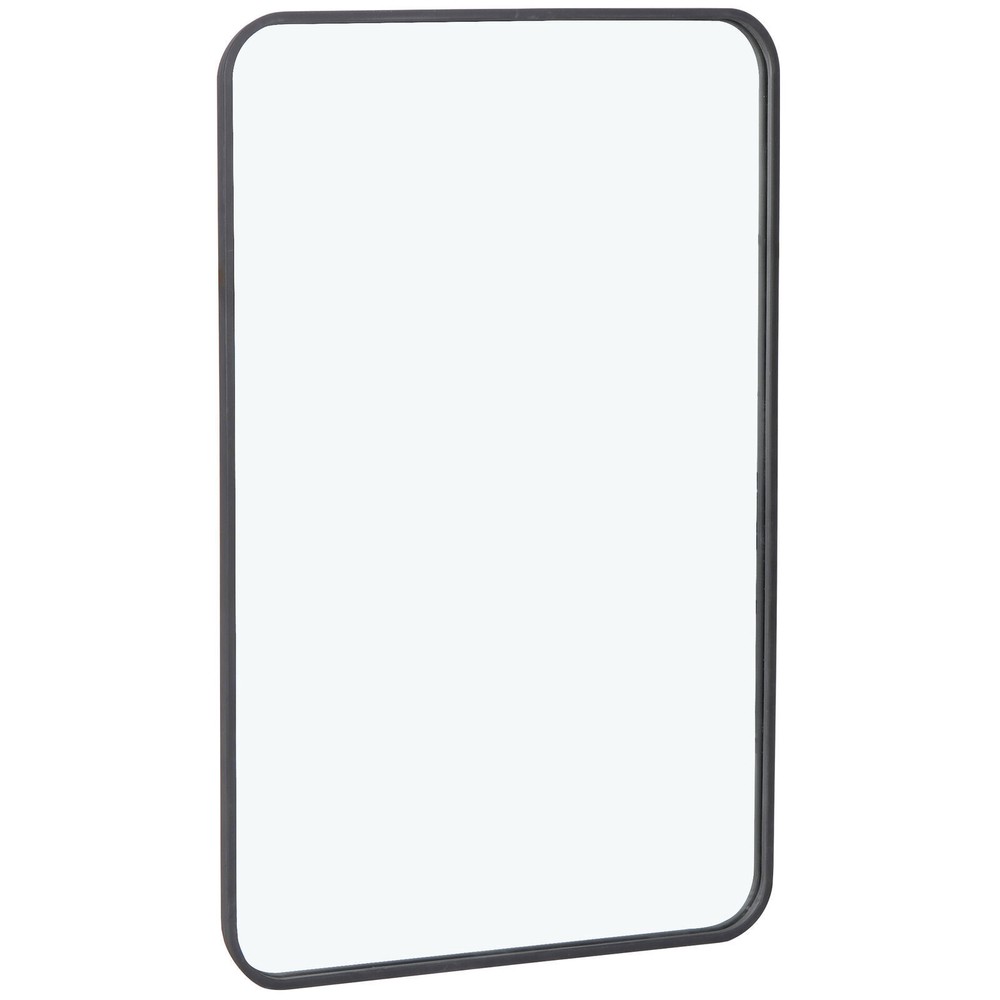 2PCS 24" x 36" Rectangular Wall Mirror Metal Black Frame Bathroom Bedroom