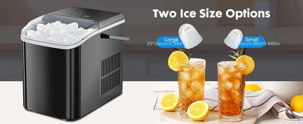 Home Ice Maker Fast, 2 Sizes Bullet - shaped, Self - cleaning for Various Scenes