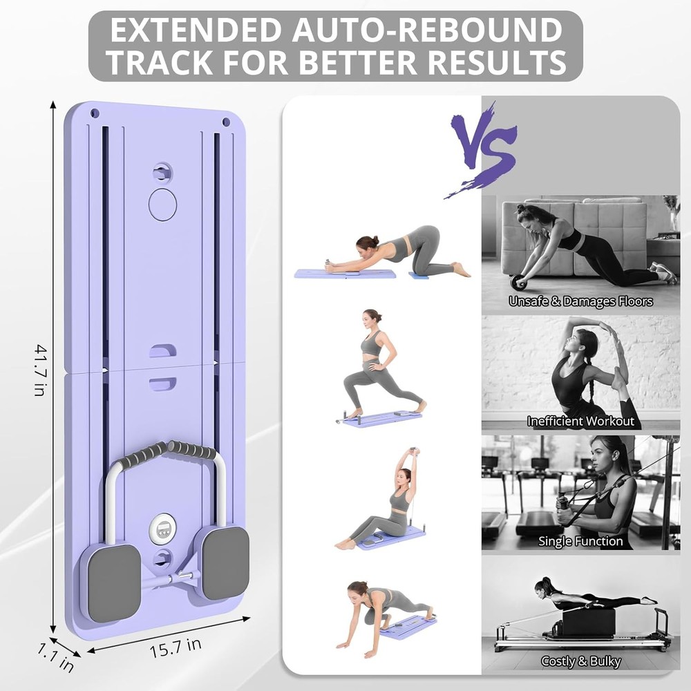 Compact Multi-Purpose Foldable Pilates Board & Reformer Training Set