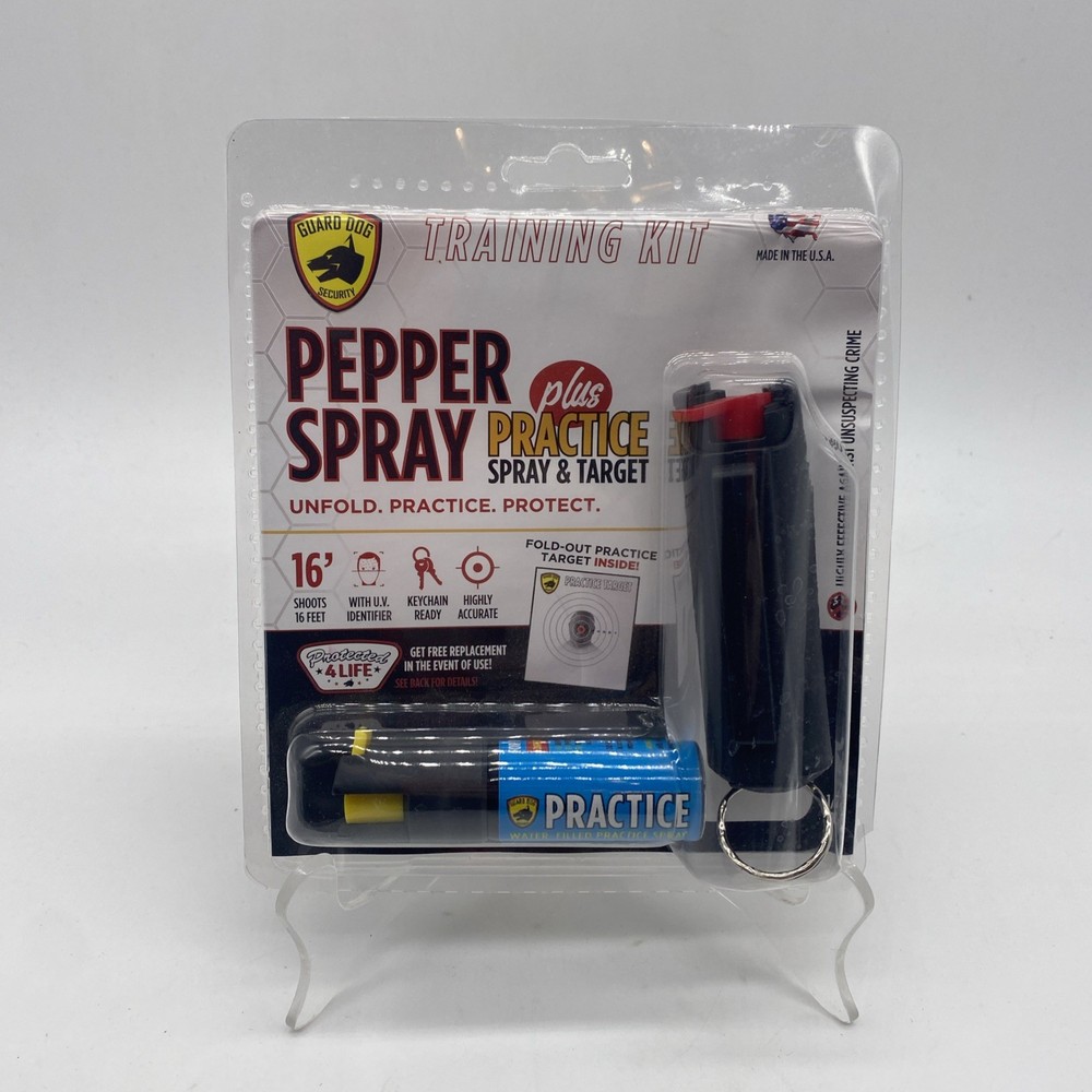 Guard Dog Security Self Defense Pepper Spray With Practice Spray And Target