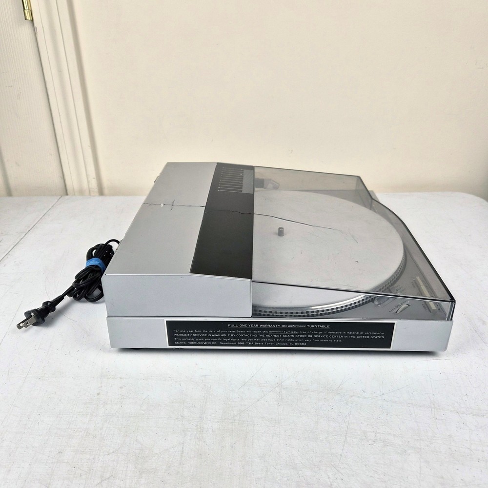 Sears Direct Drive Turntable Linear Tracking Tested Serviced 1983 Proformance