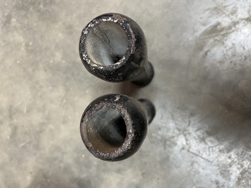 2 Vintage Cast Iron Antique Sash Window Weights 7”