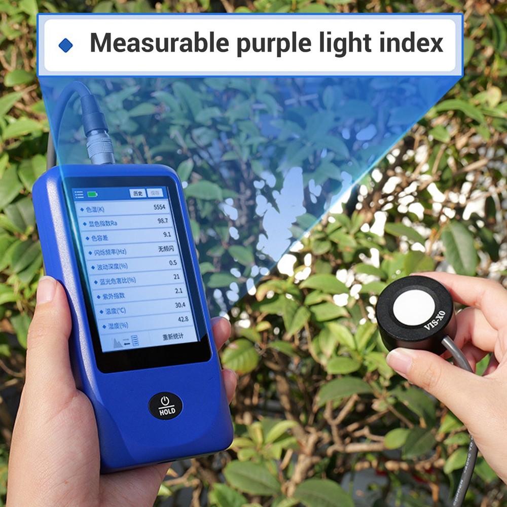 2-Light Spectrum Meter Handheld Spectrometer Illuminance Meter Curve