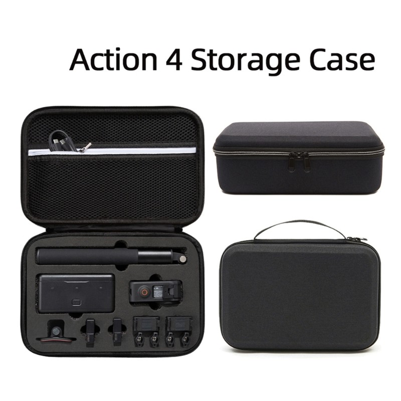 Carrying Case for Action 4 Storage Case PU Leather Hard Case Handbag
