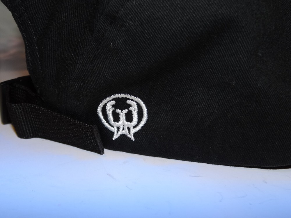 Walrus Audio Strap back Baseball Cap Hat Howling Wolf Patch Five Panel Black