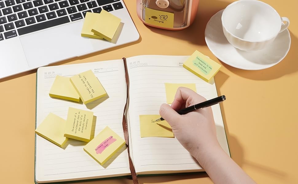 Mini Stiy Notes in, Yellow Strong Adhesive Post, Suitable for School,