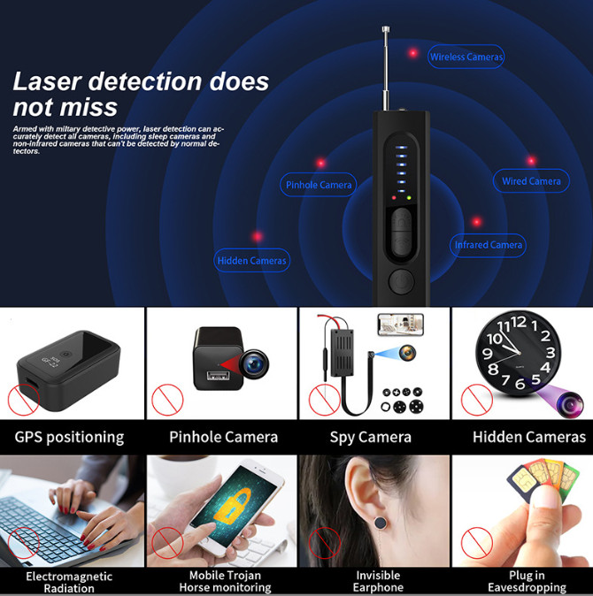 Hypefinity Hidden Camera Detector, Upgraded Wireless Hidden Camera Detector