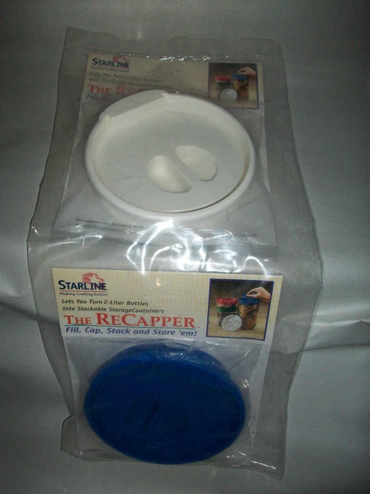 2 Starline The ReCapper Turn 2-Liter Bottles Recycle Storage Stackable Crafts