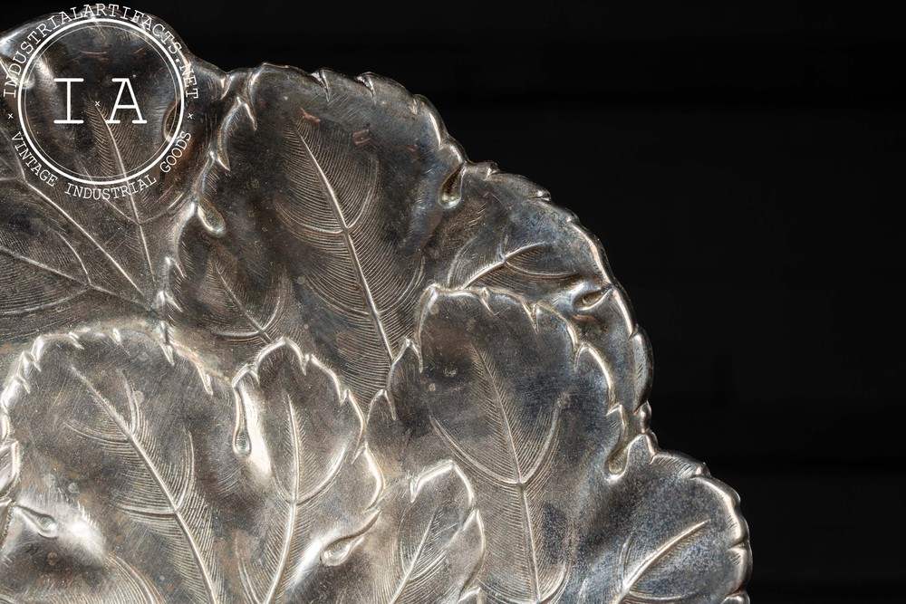 Vintage Gorham Silverplate Grape Leaf Plate