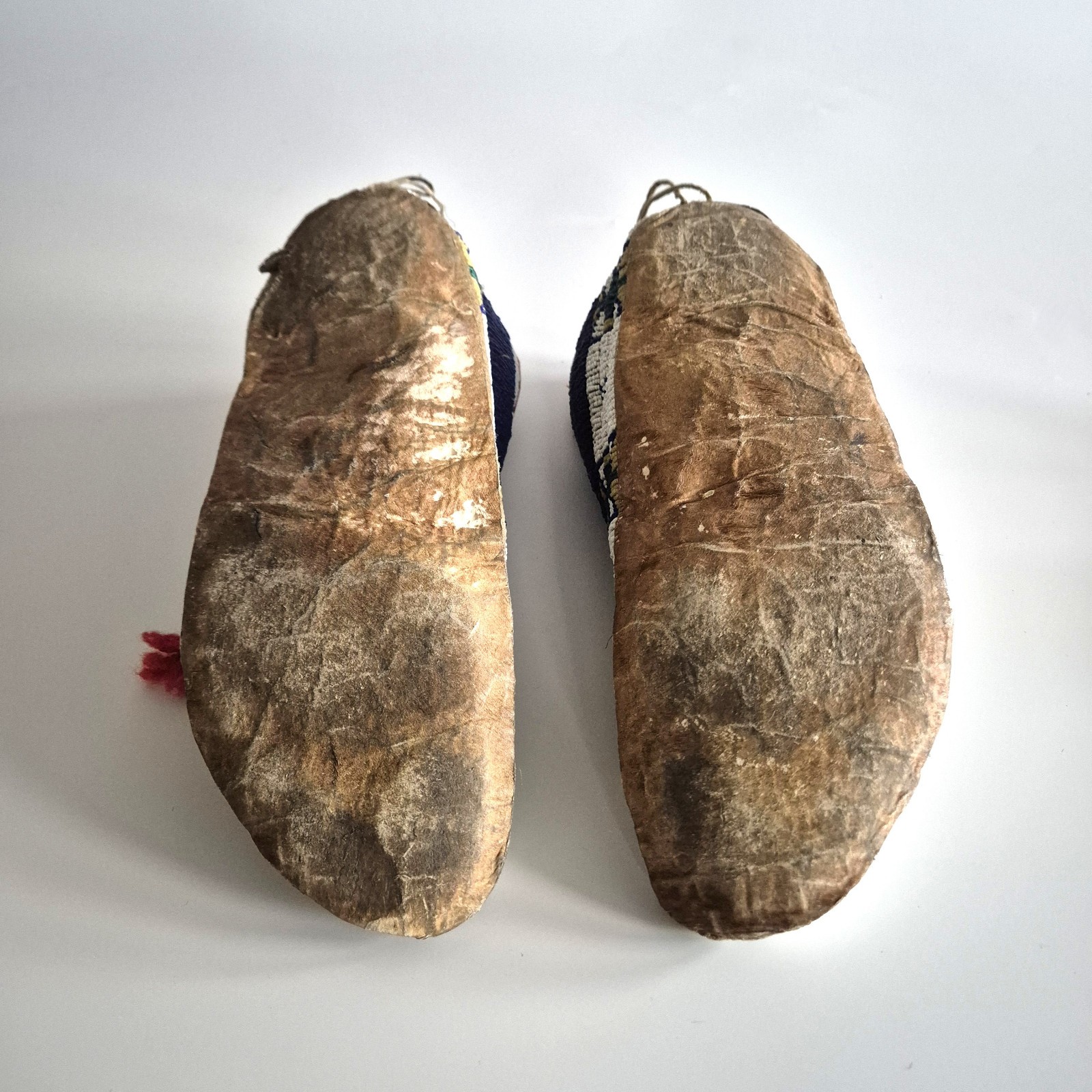 Antique Central Plains (Sioux?) Beaded Moccasins, ca 1880s. Gen. H.E. Tutherly