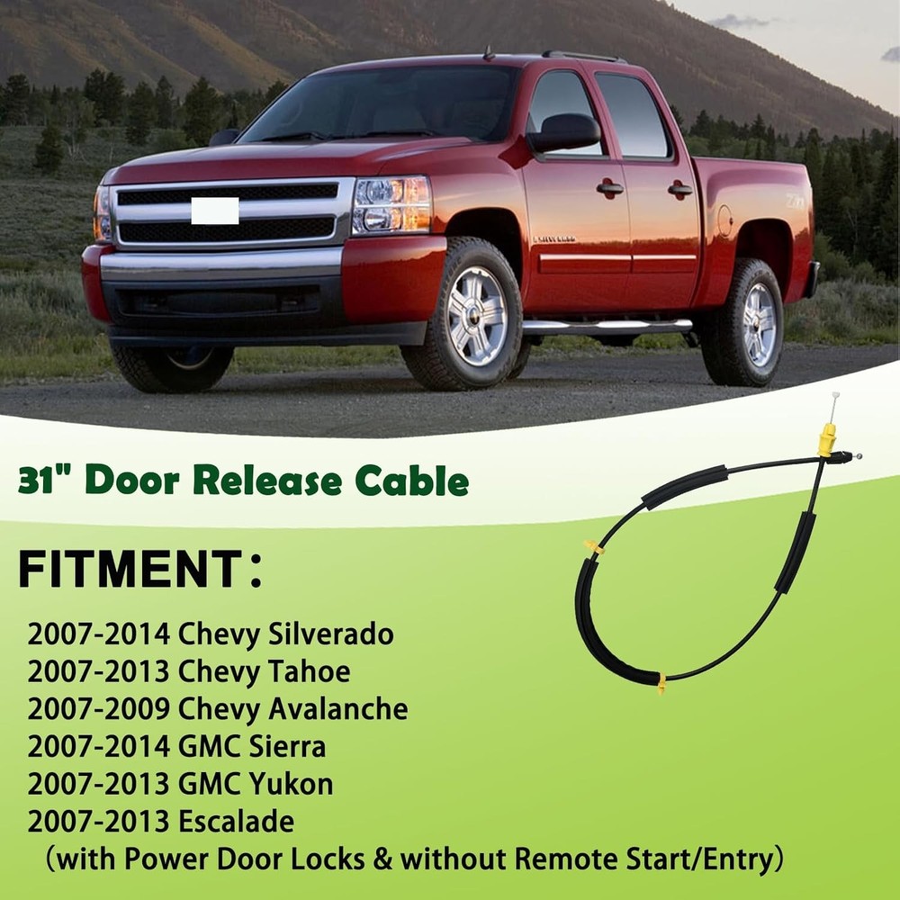 924-367 31" Inside Door Handle Latch Release Cable Compatible with 2007-2014 Che