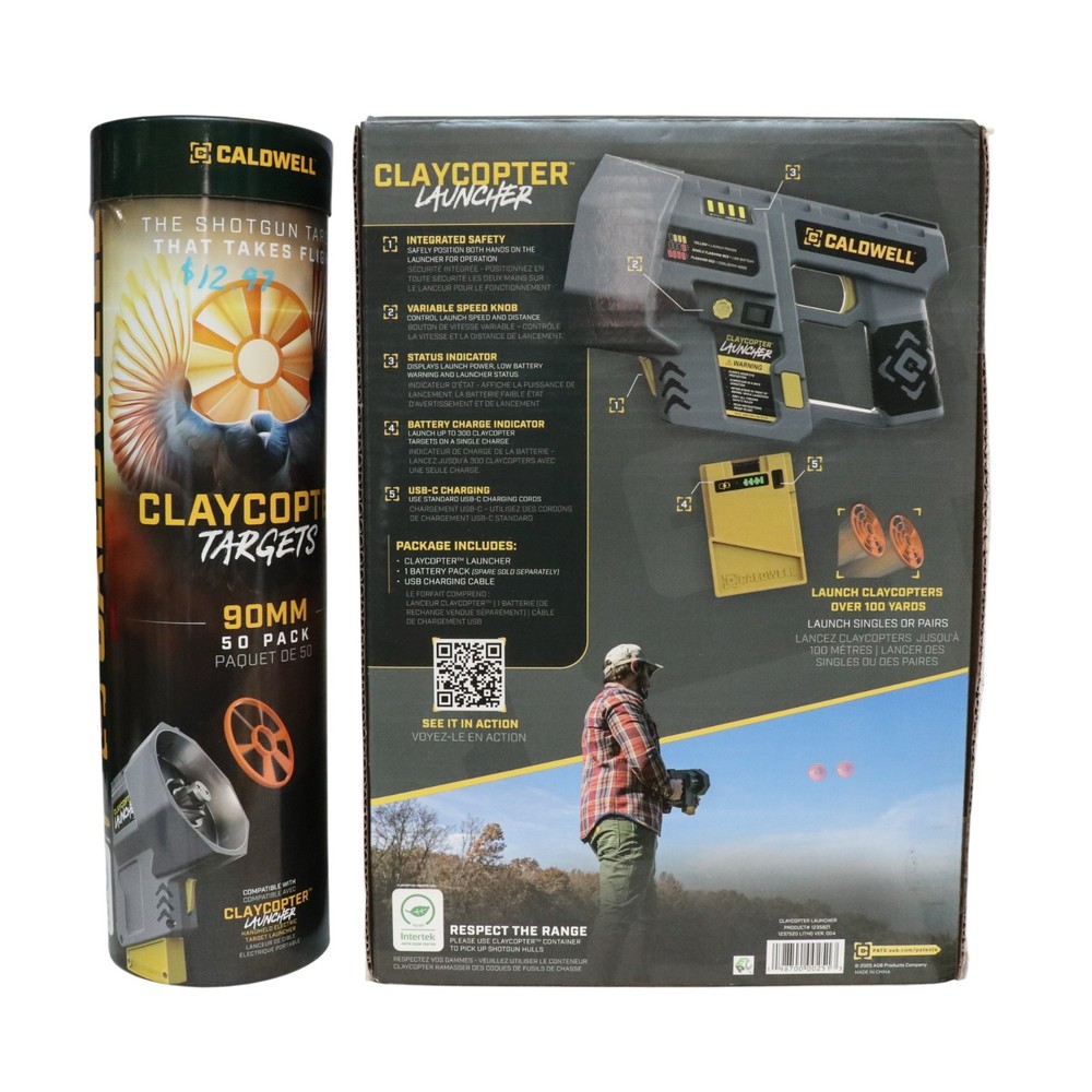 Caldwell Claycopter Handheld Launcher & Target Bundle