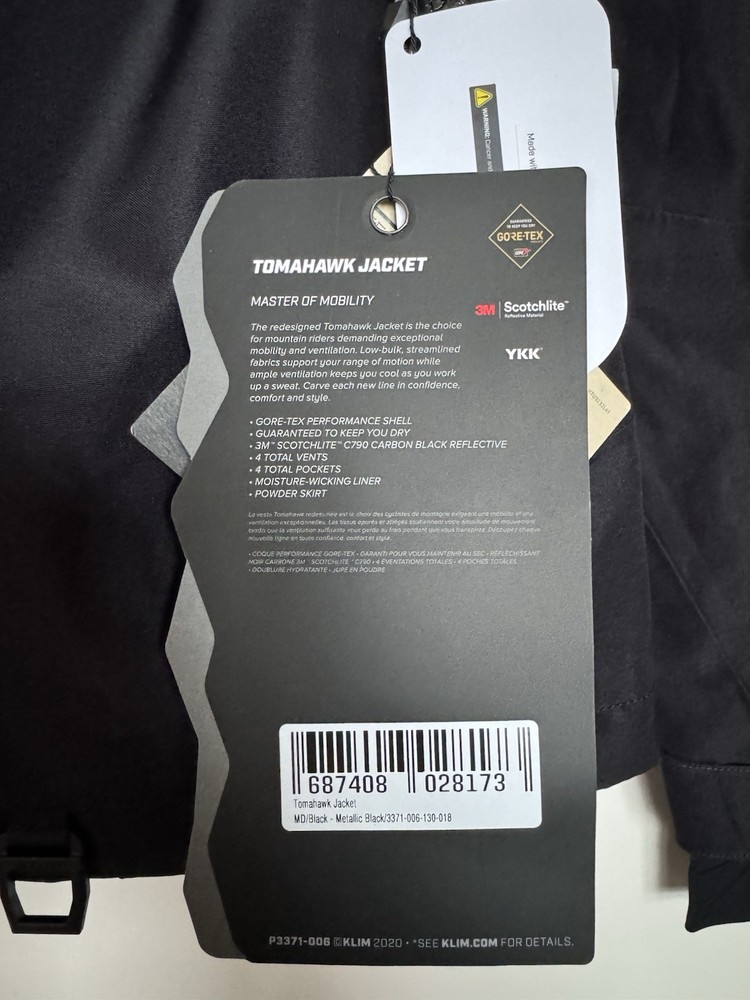 KLIM Tomahawk Jacket - Black - Medium
