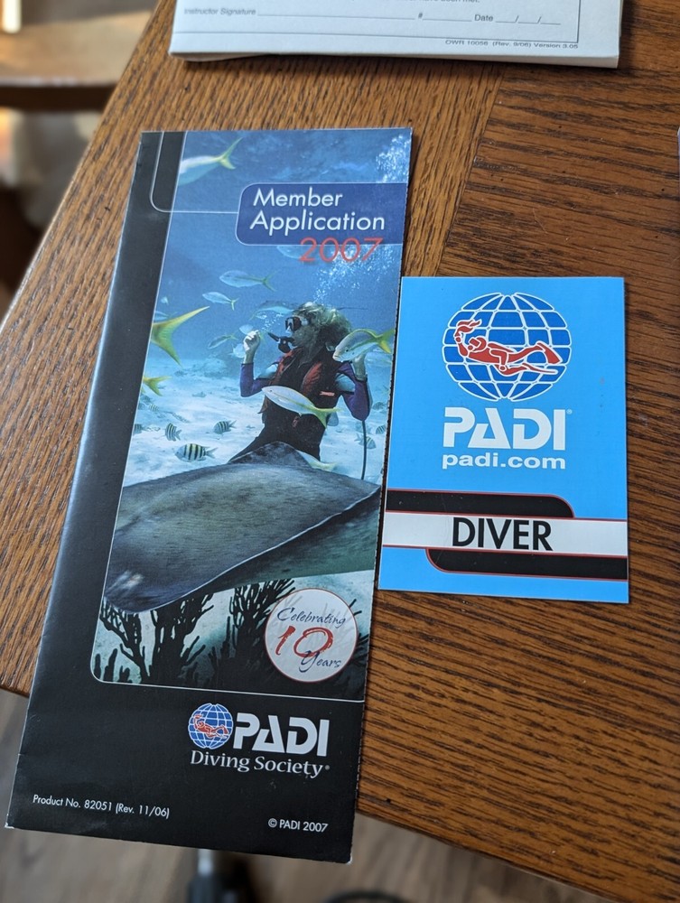 PADI Open Water Computer Crew Pack Manual Scuba Divers Log Dive Computers Book