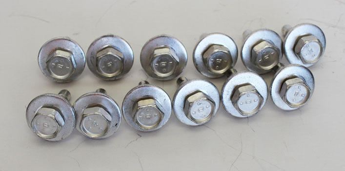 NEW - Mustang cadmium plated Fender Bolts and Clip Nuts Set of 24 Cad 1964-1970