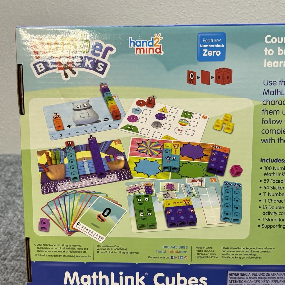 Mathlink Cubes Numberblocks 1-10 Activity Set Math Games Learning Homeschool NEW