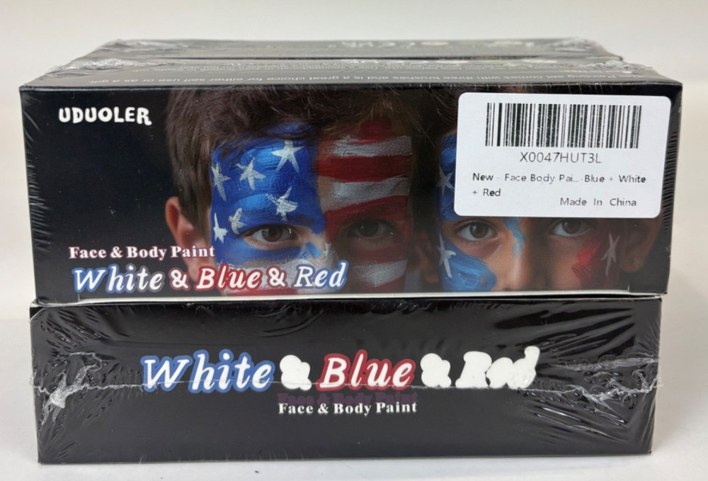 4 pack Red White and Blue Face Paint