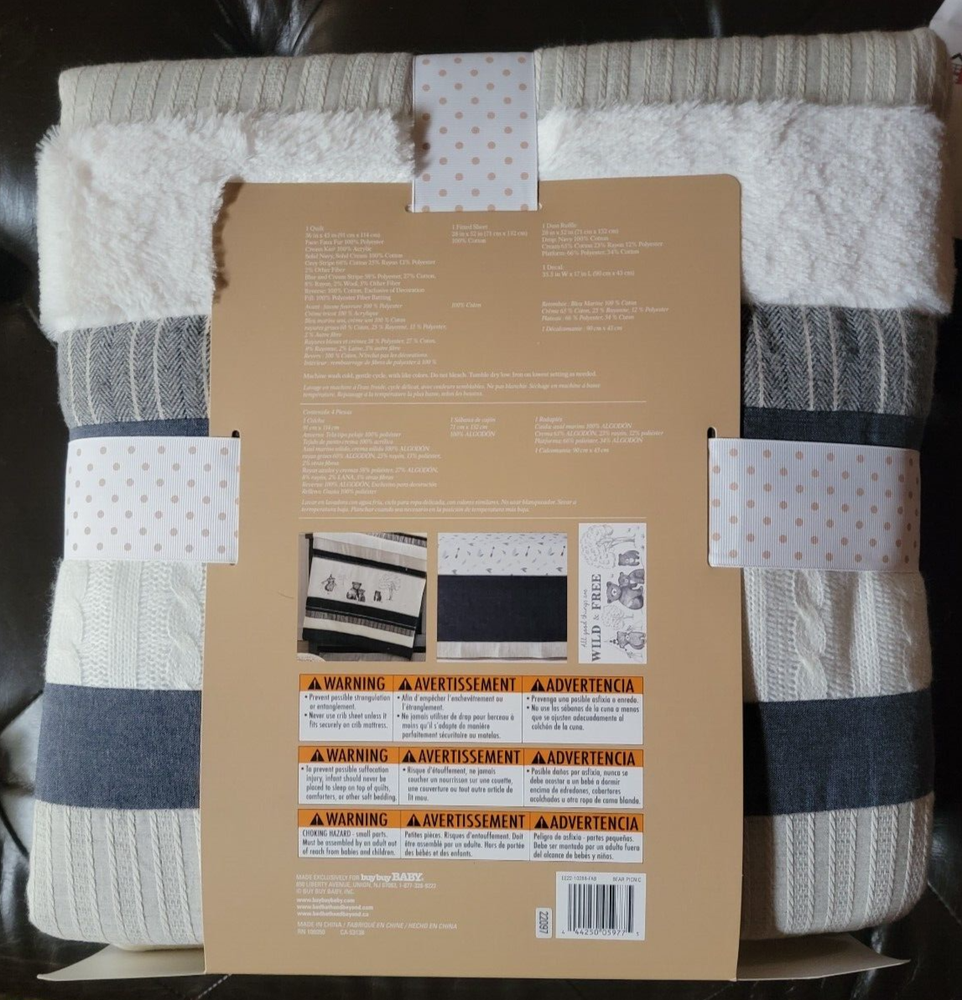 Ever & Ever 3 Piece - Bear Picnic- Crib Bedding Set