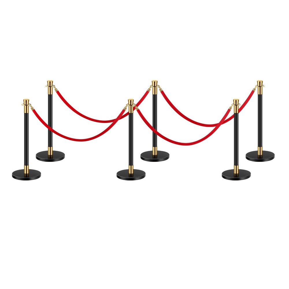 VEVOR 6Pcs Stanchion Posts Queue Barrier Crowd Control Sand Injection Base