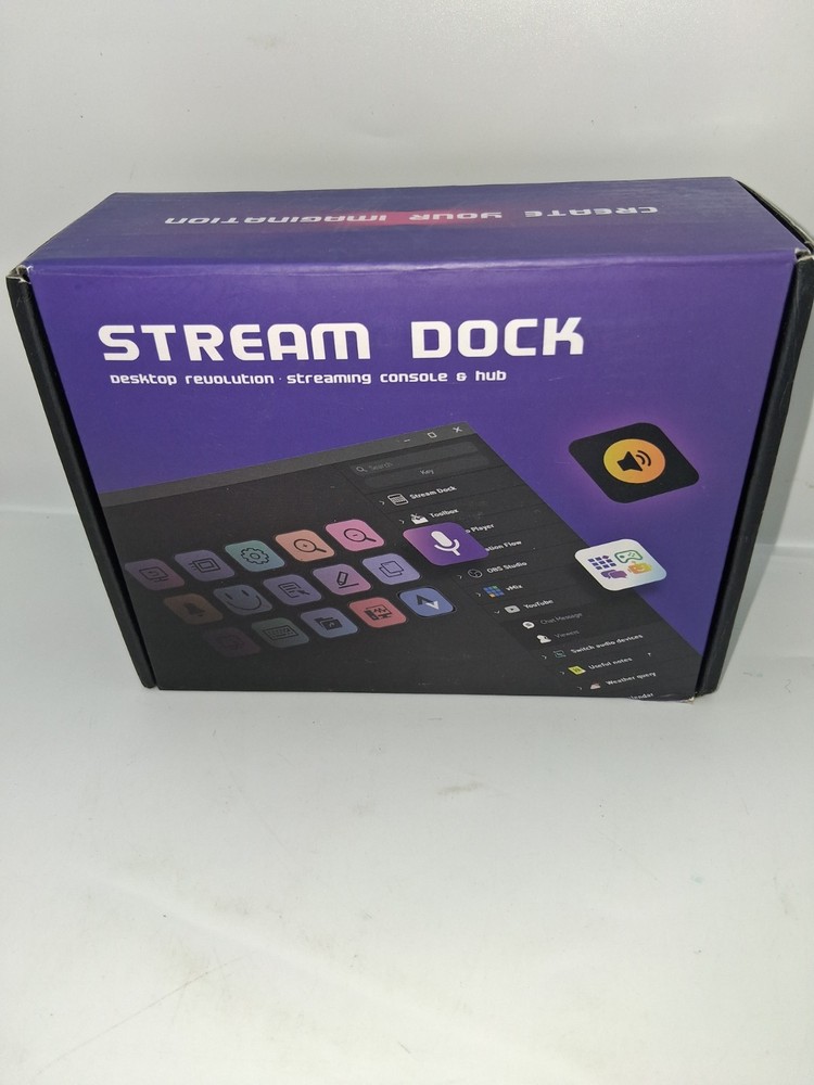 VSDINSIDE MacronKeypad Stream Dock Controller Deck Gaming Shortcut Open Box