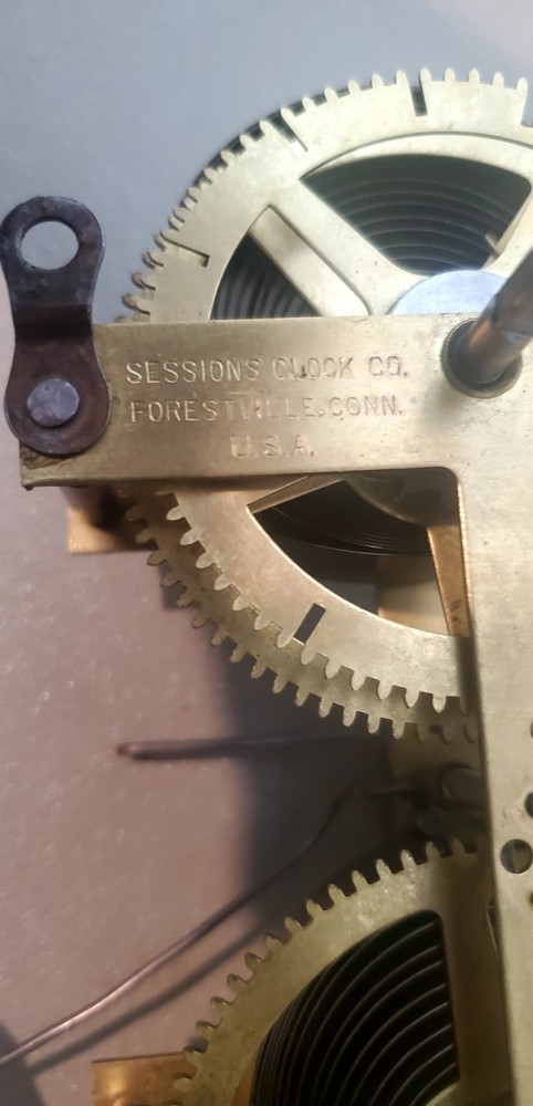 Antique Sessions Mantle Clock Movement Working
