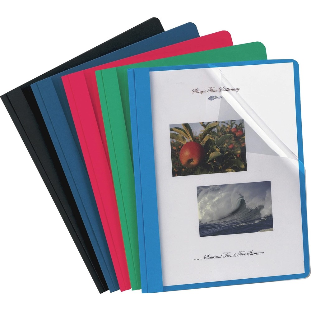 Oxford 55813EE Clear Front Report Covers, Letter Size, Assorted