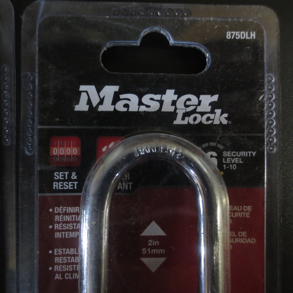 Master Lock Outdoor Combination Lock, 2 in. Shackle, Resettable - 2 PACK
