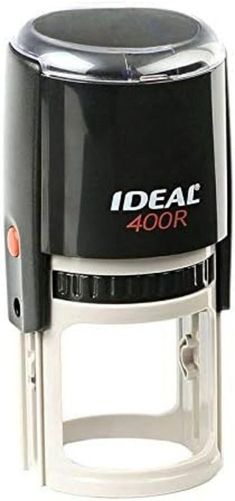 Ideal 400R Name, Initials, Date Custom Self Inking Stamp Rubber Stamp-RED