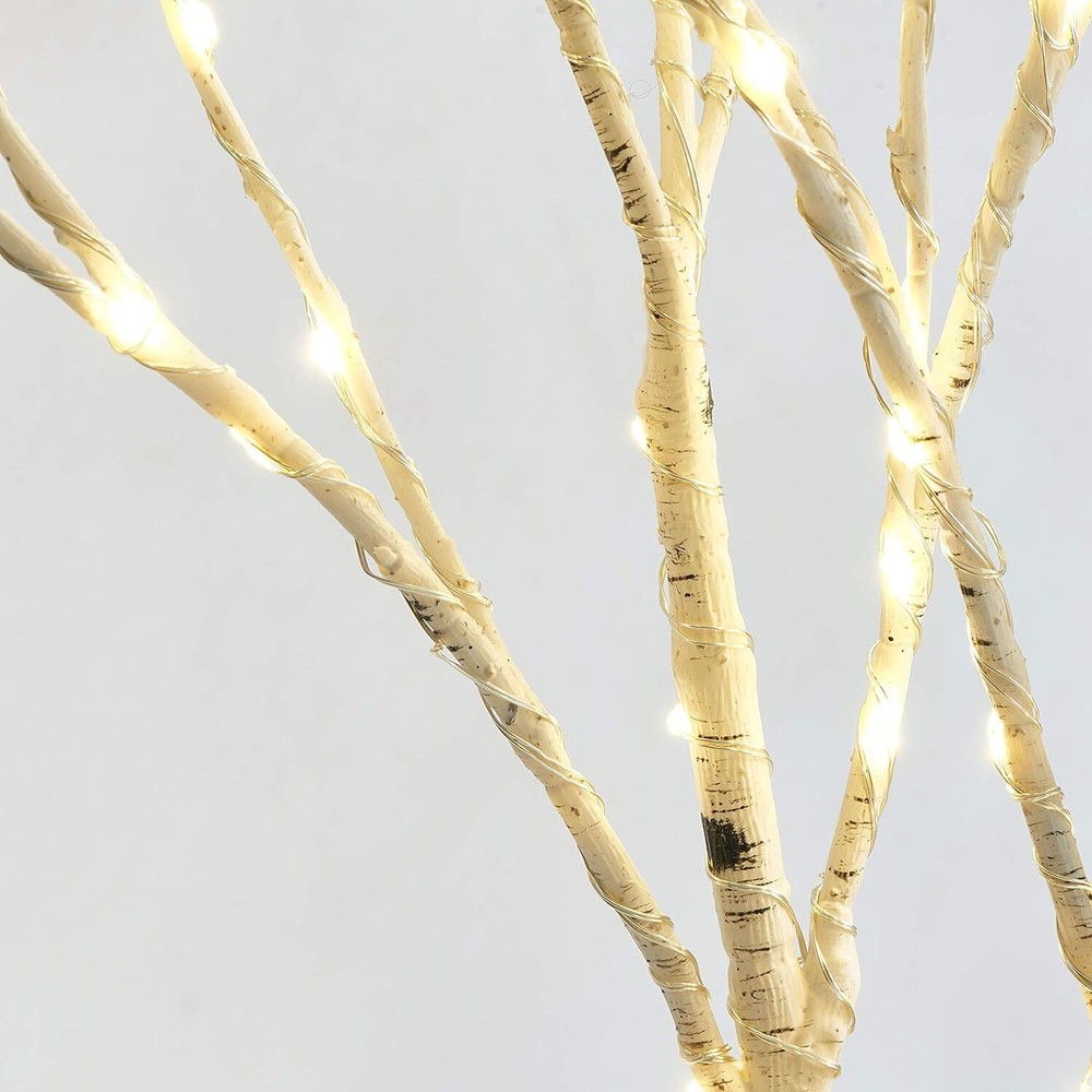 Illuminated Twig with Timer Battery Powered 32IN 100 LED, Artificial Twig