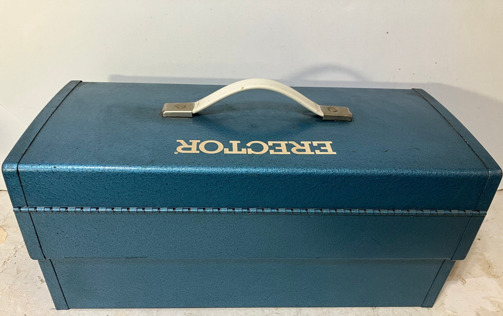 Gilbert Erector Set Blue Tool Box Instructions Original 1969