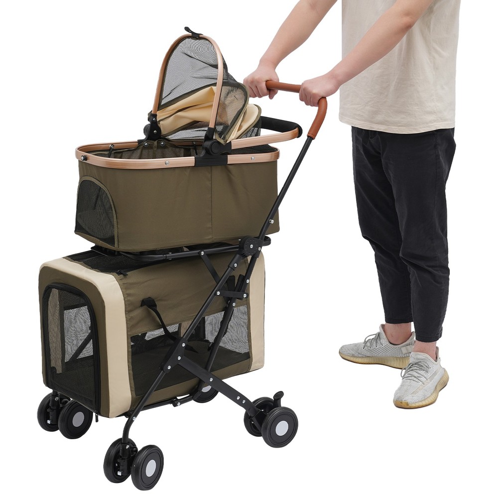 Dog & Cat Stroller Foldable Pet Stroller Foldable Pet Stroller for Small Dogs