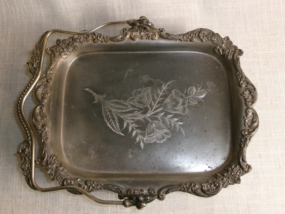 Antique Silver Plated EPNS Cake/Bread/Fruit Basket With Swing Handle