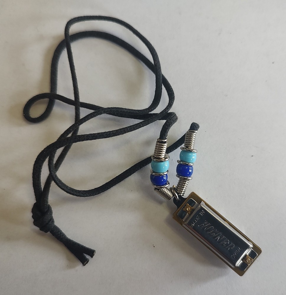 Hohner Tiny Harmonica Necklace w/Microfiber Cleaning Cloth