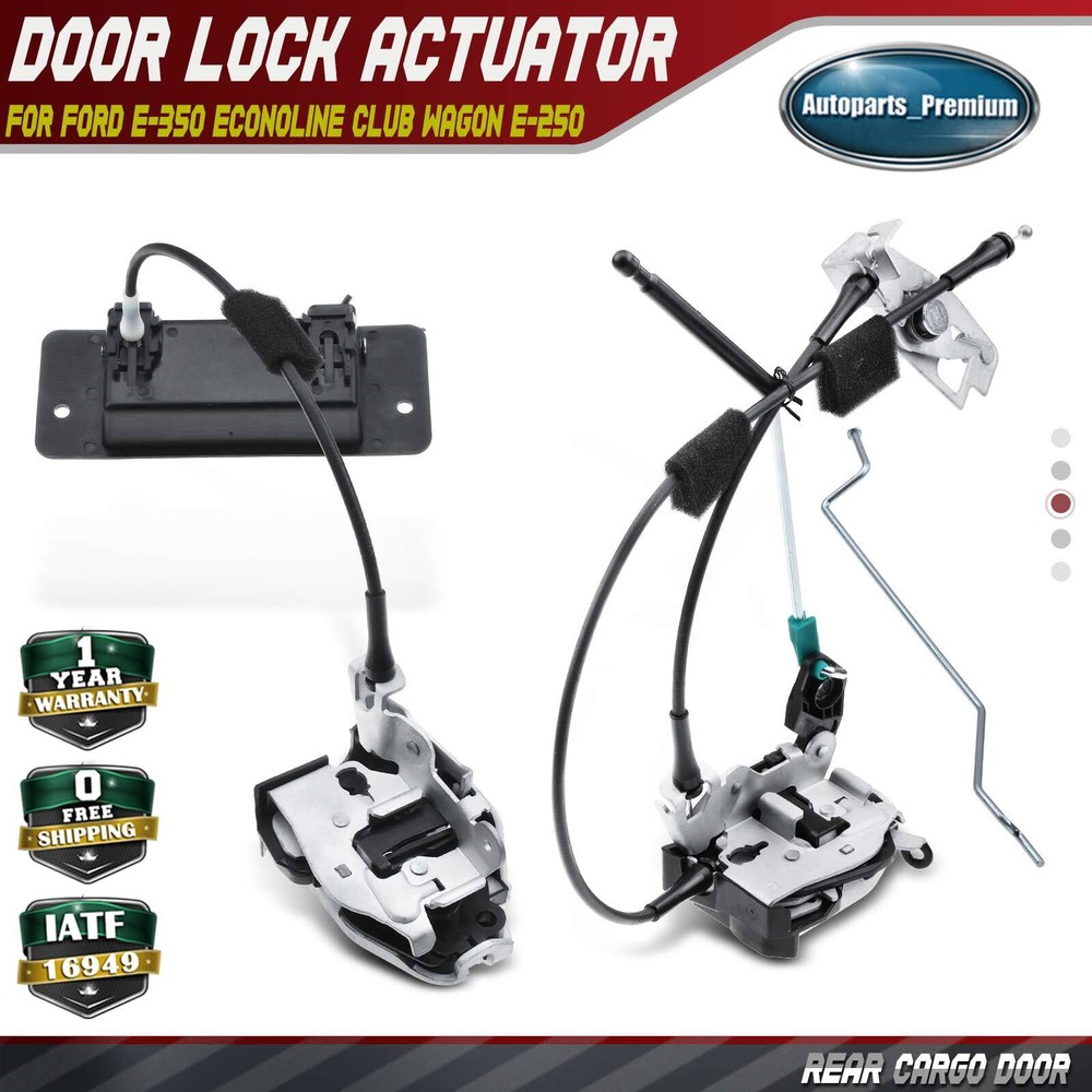 2pcs Rear Cargo Door Latch Cable & Rod for Ford E350 Econoline E-150 E-250 E-150