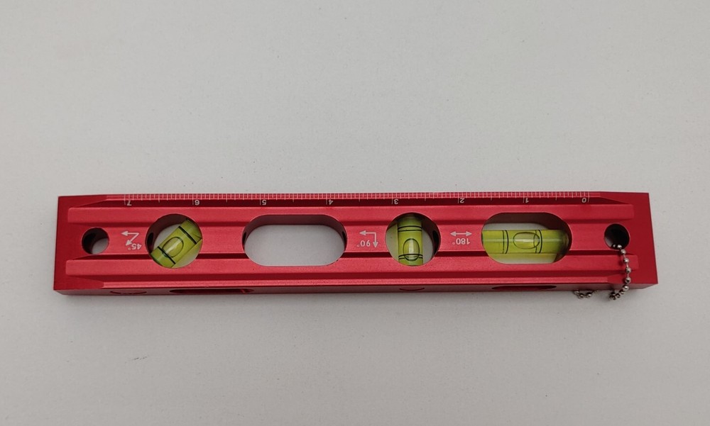 9" Solid Aluminum Heavy Duty Metal Bubble Level, Laser Etched Shockproof