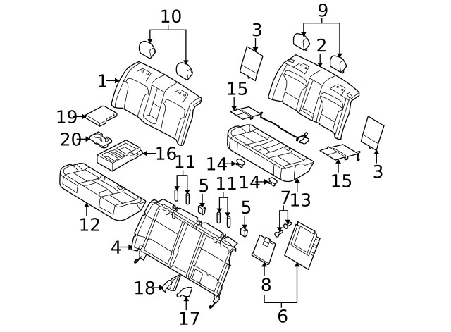 Genuine Ford Armrest Assembly AA5Z-5467112-CD