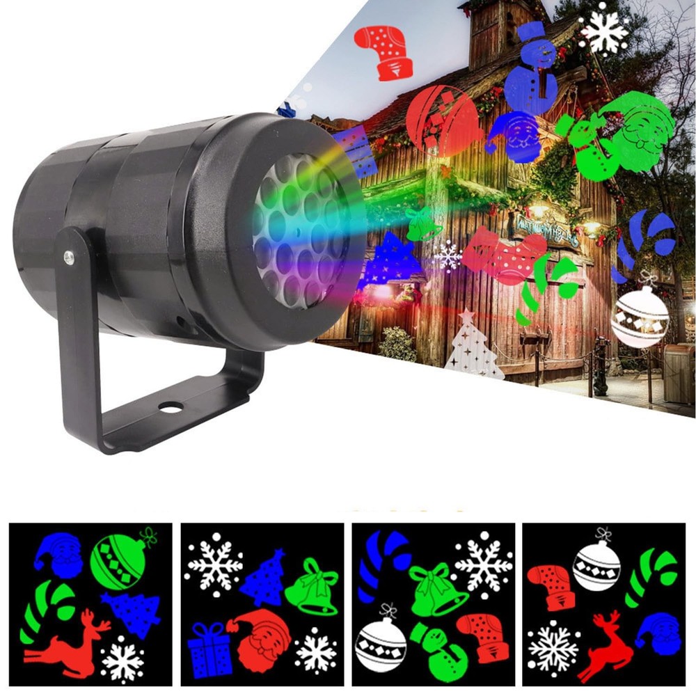 Christmas Projector Lights 12 Patterns, LED Snowflake Projector Decorations
