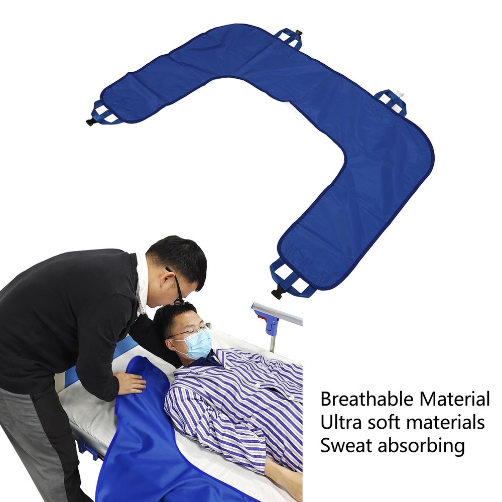 U Shape Patients Lifting Pad Labor Saving Bed Ridden Turning Sheet For Patient