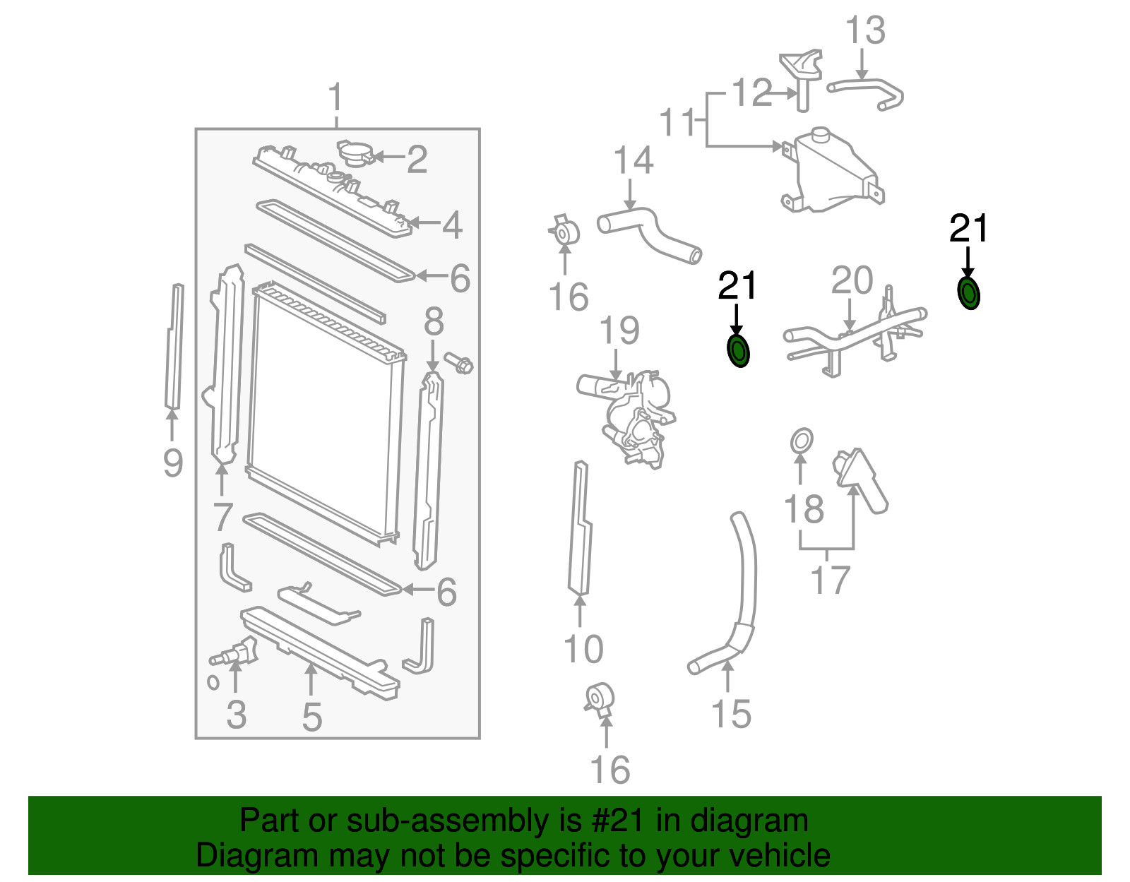 OEM Genuine Toyota Engine Coolant By-pass Pipe O-Ring 96761-35031