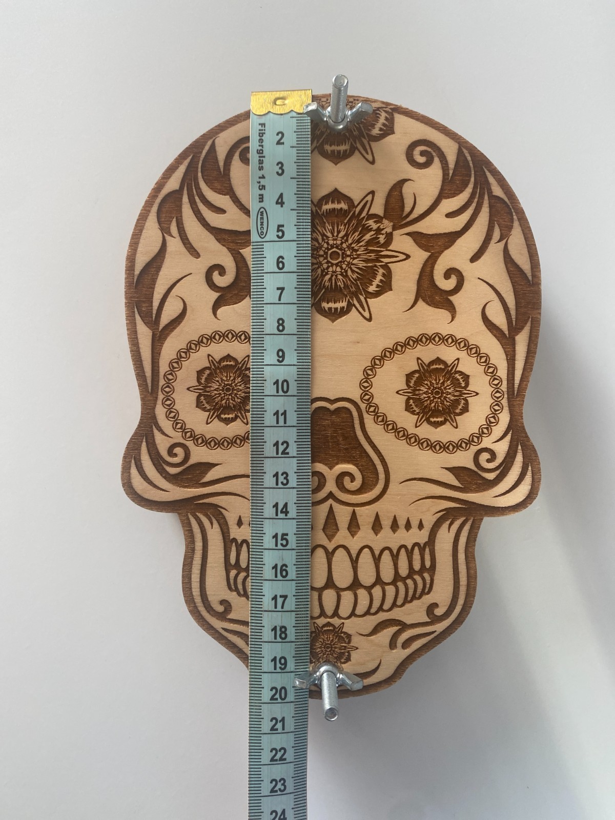 New Handmade Wooden Flower Press Skull Design | Botanical Leaf Herb Press