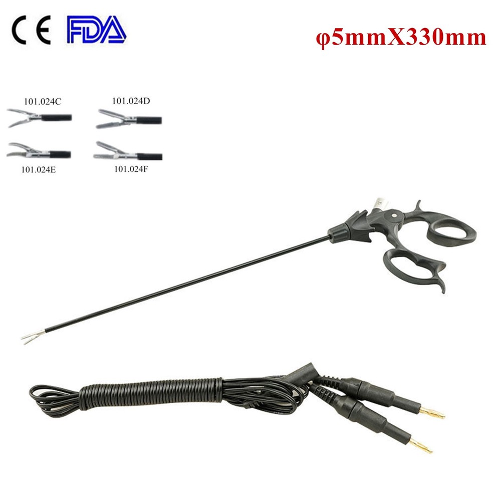 FDA ø5x330mm Bipolar Dissecting Forceps+ 3M Cable Laparoscopic Instrument