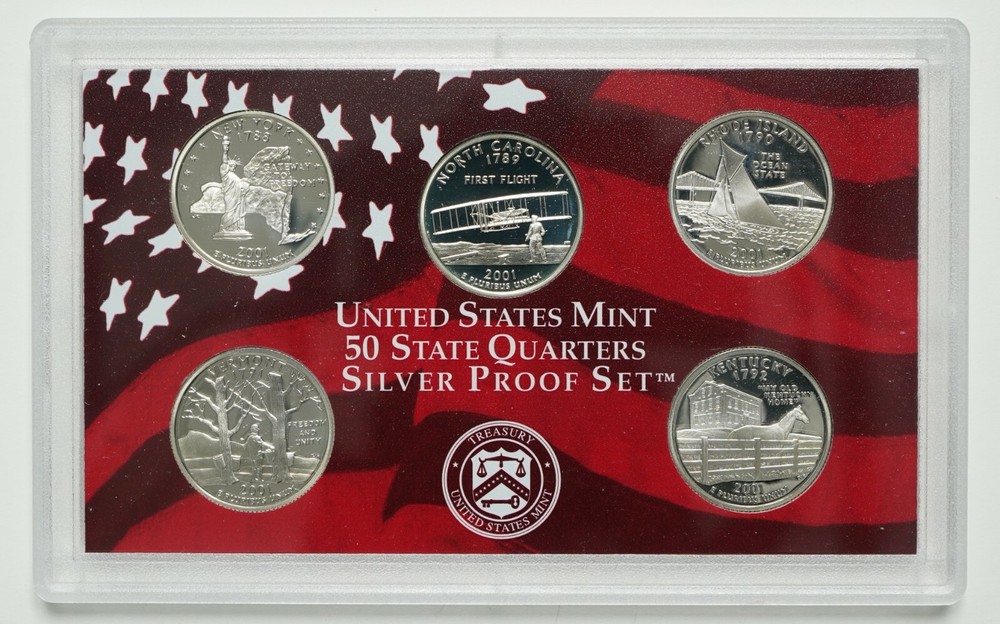 2001 Complete Silver Proof Set W/ Box & COA