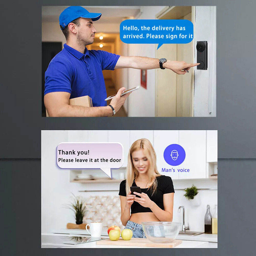 Wireless Security Smart WiFi Doorbell Intercom Video Camera Door Bell Chime